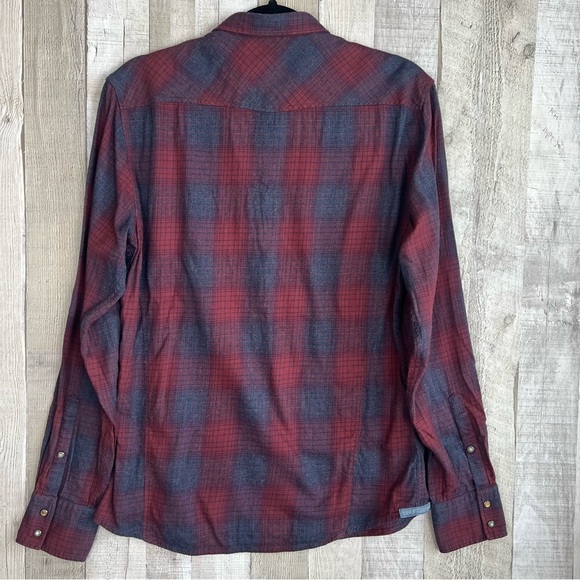 HUGO BOSS Orange Western Pearl
Snap Shirt Mens Size Medium Plaid Slim Fit - Picture 7 of 8